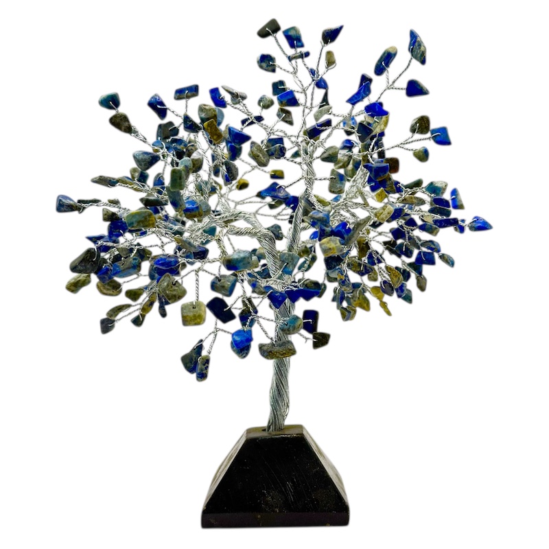 40% Off - 300 Bead Lapis Lazuli Tree Black Tourmaline Stone Base